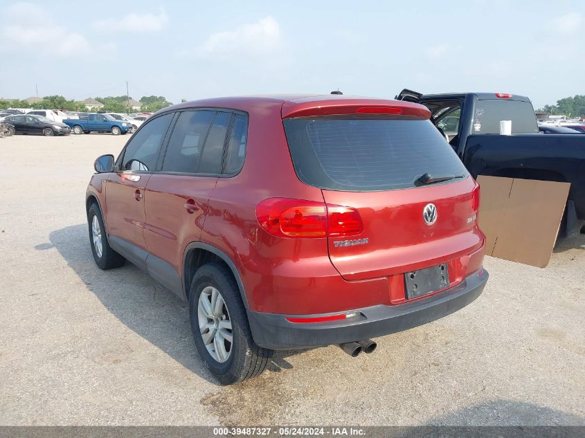 2012 Volkswagen Tiguan S VIN: WVGAV7AX6CW003881 Lot: 39487327