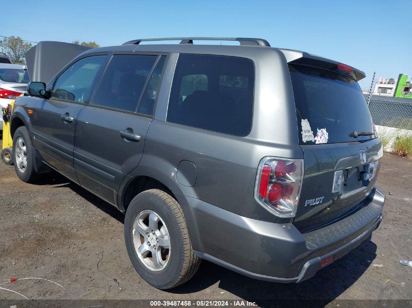 2007 Honda Pilot Ex-L VIN: 2HKYF18787H512630 Lot: 39487458