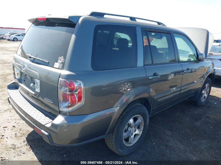 2007 Honda Pilot Ex-L VIN: 2HKYF18787H512630 Lot: 39487458