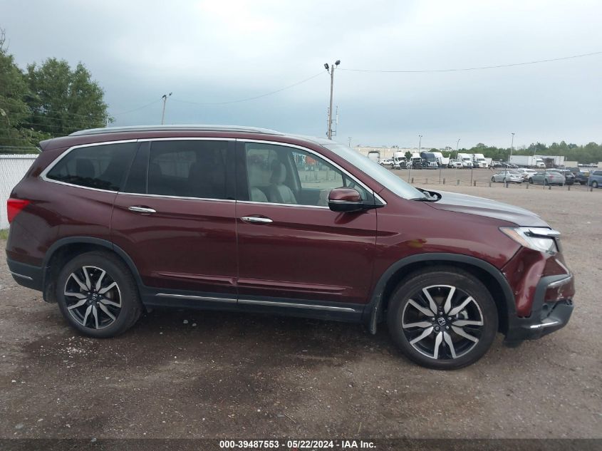 2021 Honda Pilot Awd Elite VIN: 5FNYF6H0XMB000166 Lot: 39487553