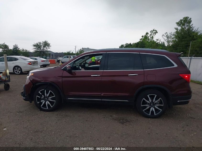 2021 Honda Pilot Awd Elite VIN: 5FNYF6H0XMB000166 Lot: 39487553