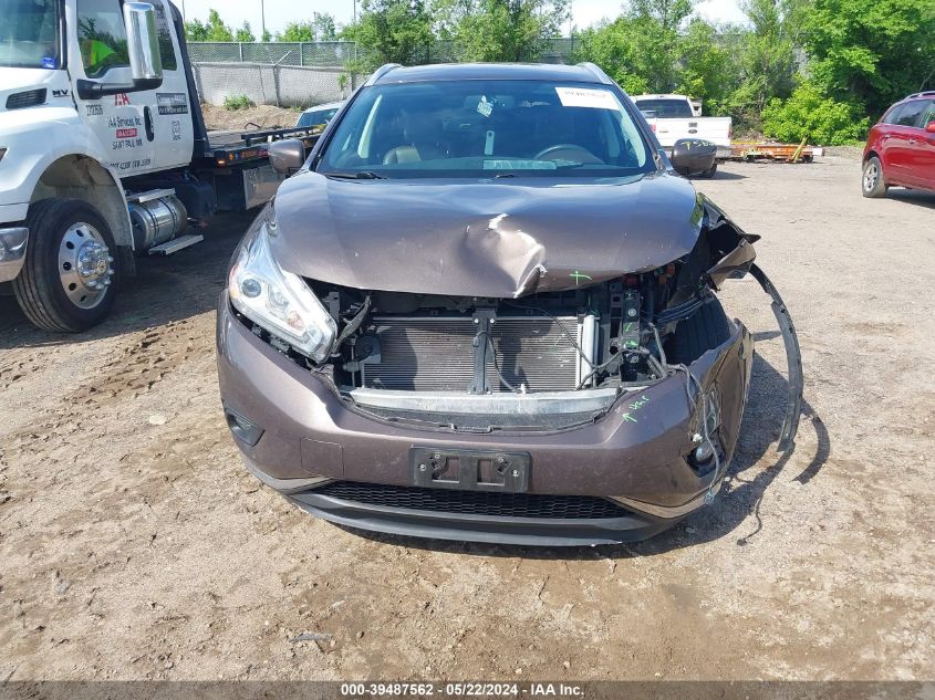 2017 Nissan Murano Sl VIN: 5N1AZ2MH9HN165870 Lot: 39487562