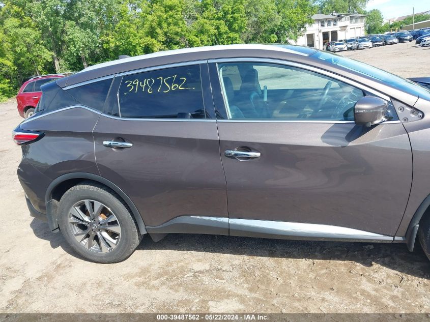 2017 Nissan Murano Sl VIN: 5N1AZ2MH9HN165870 Lot: 39487562