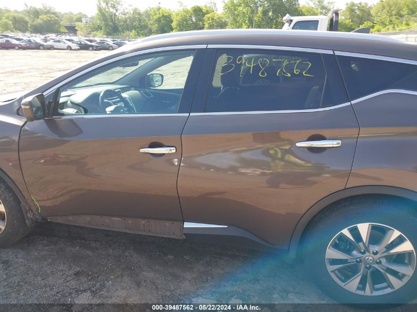 2017 Nissan Murano Sl VIN: 5N1AZ2MH9HN165870 Lot: 39487562