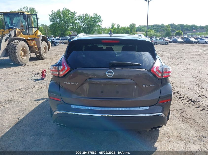 2017 Nissan Murano Sl VIN: 5N1AZ2MH9HN165870 Lot: 39487562