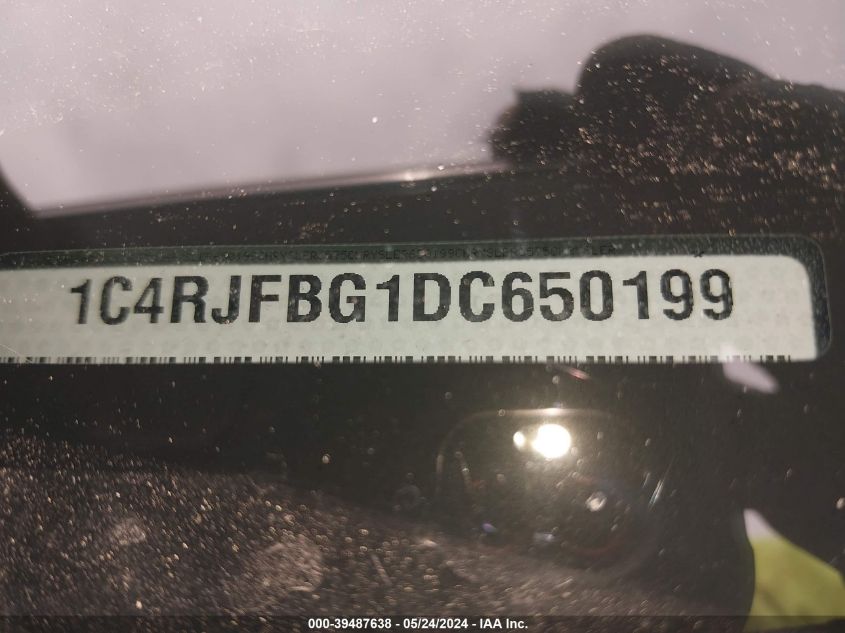 2013 Jeep Grand Cherokee Limited VIN: 1C4RJFBG1DC650199 Lot: 39487638