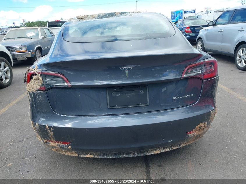 2022 Tesla Model 3 Long Range Dual Motor All-Wheel Drive VIN: 5YJ3E1EB7NF180164 Lot: 39487655