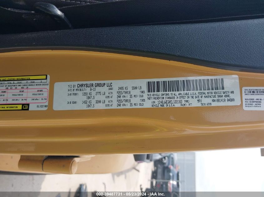 2014 Jeep Wrangler Unlimited Sahara VIN: 1C4BJWEG0EL122183 Lot: 39487731