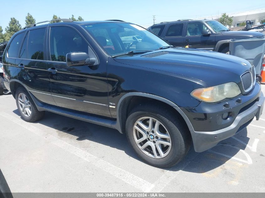 2006 BMW X5 3.0I VIN: 5UXFA13546LY33181 Lot: 39487915