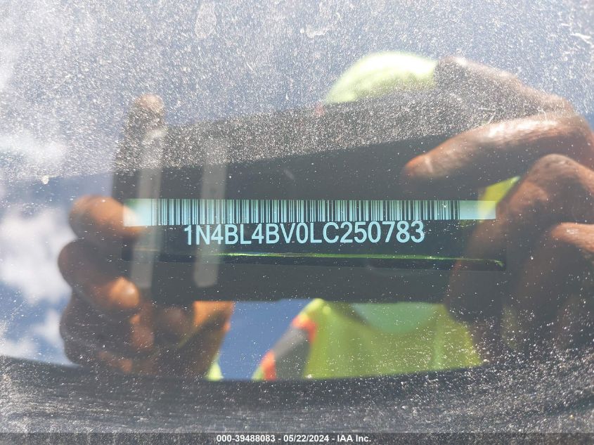 2020 Nissan Altima S Fwd VIN: 1N4BL4BV0LC250783 Lot: 39488083
