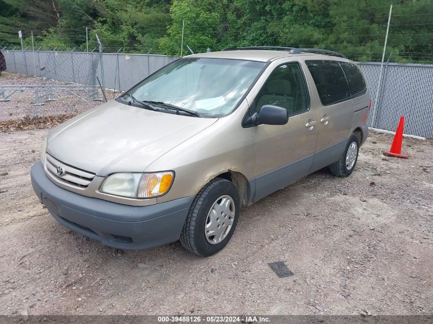 2001 Toyota Sienna Ce VIN: 4T3ZF19C31U412161 Lot: 39488126