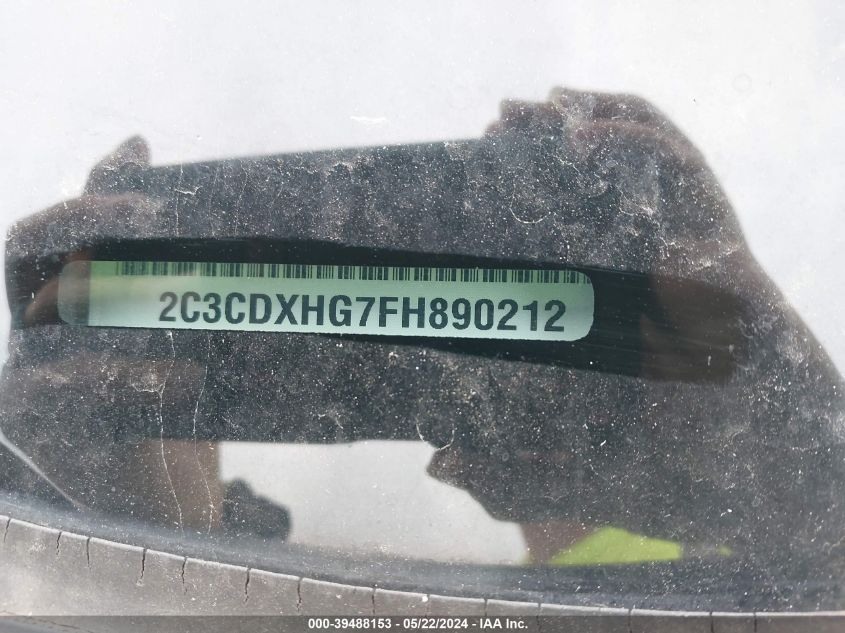 2015 Dodge Charger Sxt VIN: 2C3CDXHG7FH890212 Lot: 39488153