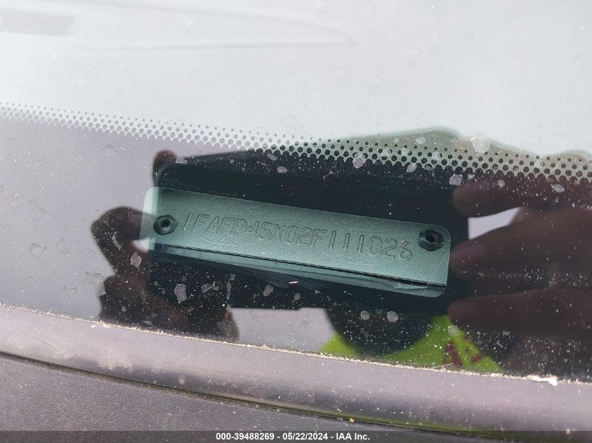 2002 Ford Mustang Gt VIN: 1FAFP45X02F111026 Lot: 39488269