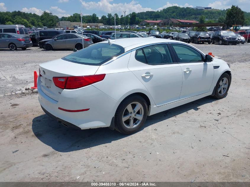 2015 Kia Optima Lx VIN: 5XXGM4A74FG356089 Lot: 39488310