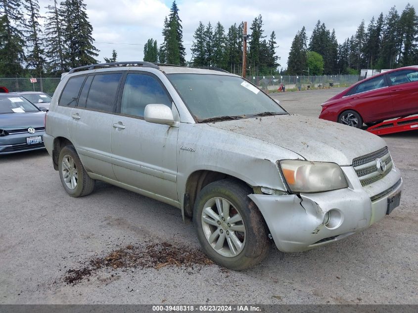 2006 Toyota Highlander Hybrid Limited V6 VIN: JTEDW21A360004342 Lot: 39488318