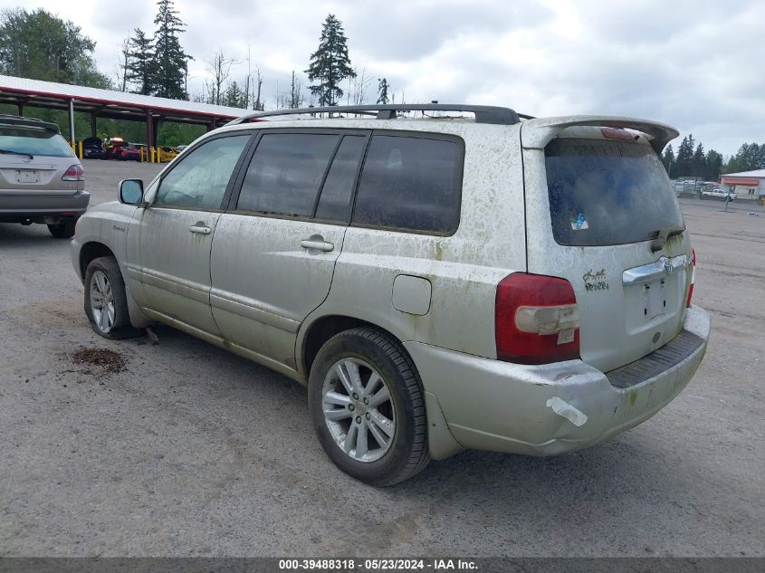 2006 Toyota Highlander Hybrid Limited V6 VIN: JTEDW21A360004342 Lot: 39488318