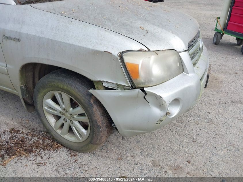 2006 Toyota Highlander Hybrid Limited V6 VIN: JTEDW21A360004342 Lot: 39488318