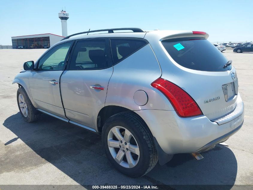 2006 Nissan Murano Sl VIN: JN8AZ08W56W508218 Lot: 39488325