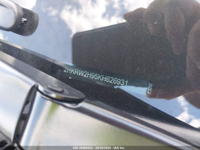 2019 Honda Cr-V Touring VIN: 2HKRW2H95KH626931 Lot: 39488432