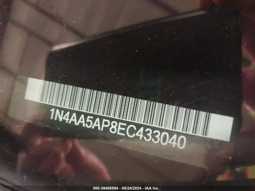 2014 Nissan Maxima 3.5 S VIN: 1N4AA5AP8EC433040 Lot: 39488594