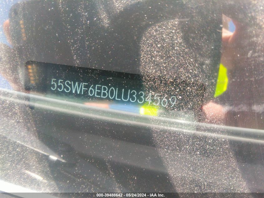 2020 Mercedes-Benz Amg C 43 4Matic VIN: 55SWF6EB0LU334569 Lot: 39488642