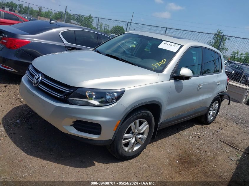 2013 Volkswagen Tiguan S VIN: WVGAV3AX5DW567841 Lot: 39488707