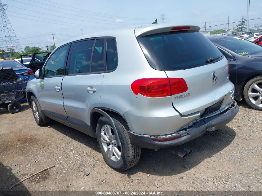 2013 Volkswagen Tiguan S VIN: WVGAV3AX5DW567841 Lot: 39488707