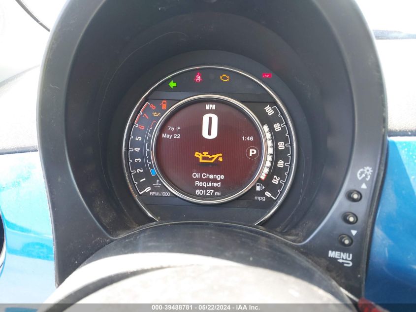 2016 Fiat 500 Easy VIN: 3C3CFFKRXGT177151 Lot: 39488781