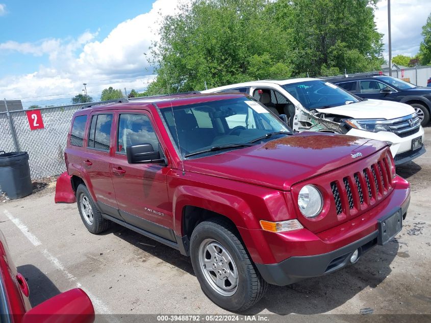 2016 Jeep Patriot Sport VIN: 1C4NJRBB7GD781463 Lot: 39488792