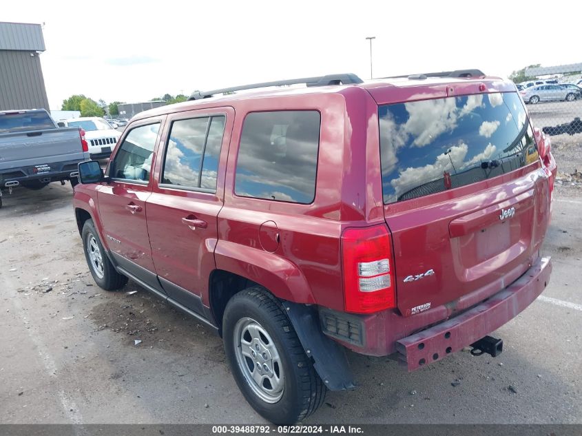 2016 Jeep Patriot Sport VIN: 1C4NJRBB7GD781463 Lot: 39488792