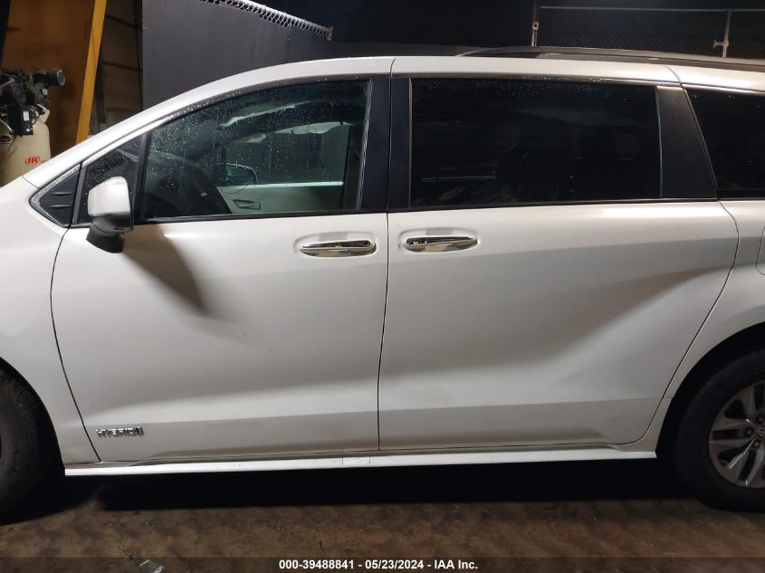 2021 Toyota Sienna Xle VIN: 5TDYRKEC0MS058989 Lot: 39488841