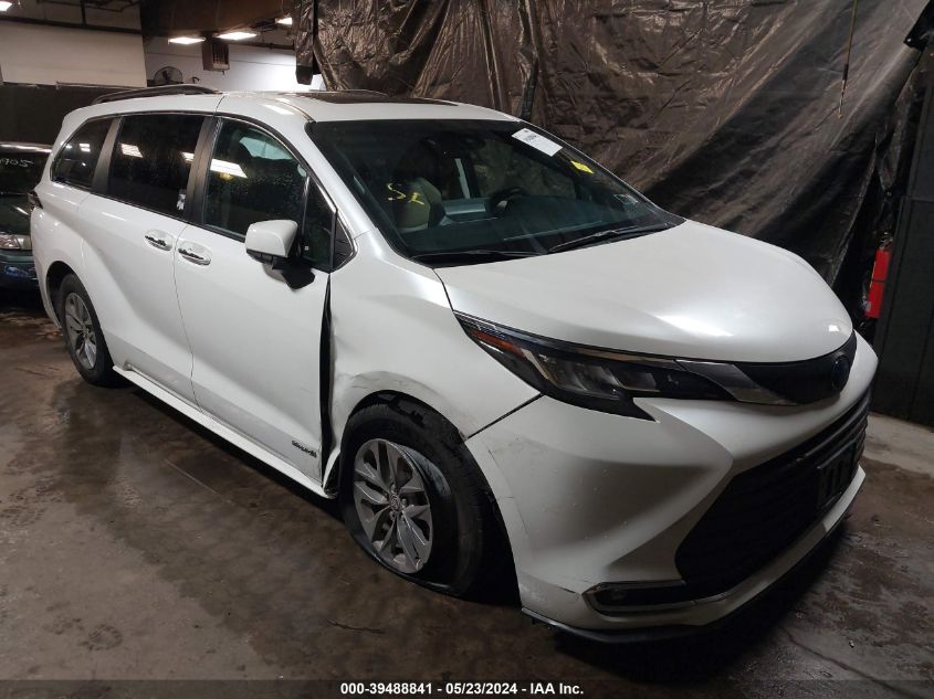 2021 Toyota Sienna Xle VIN: 5TDYRKEC0MS058989 Lot: 39488841