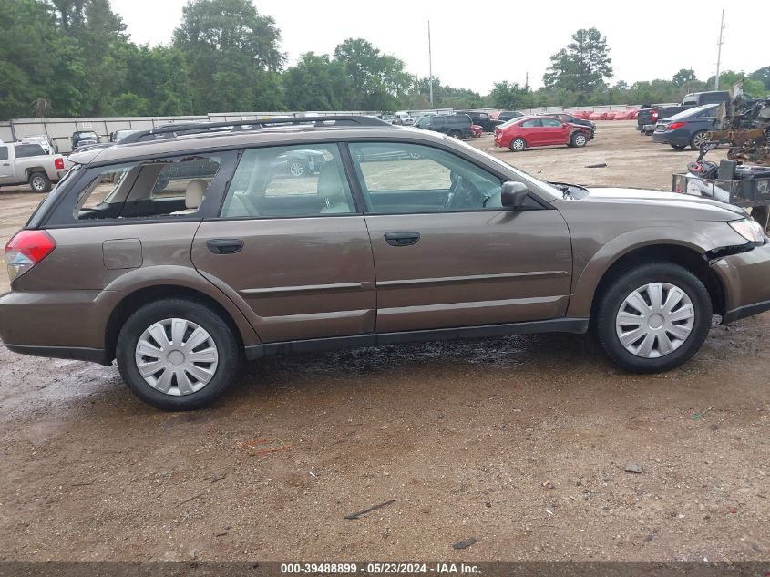 2009 Subaru Outback 2.5I VIN: 4S4BP60C097342033 Lot: 39488899