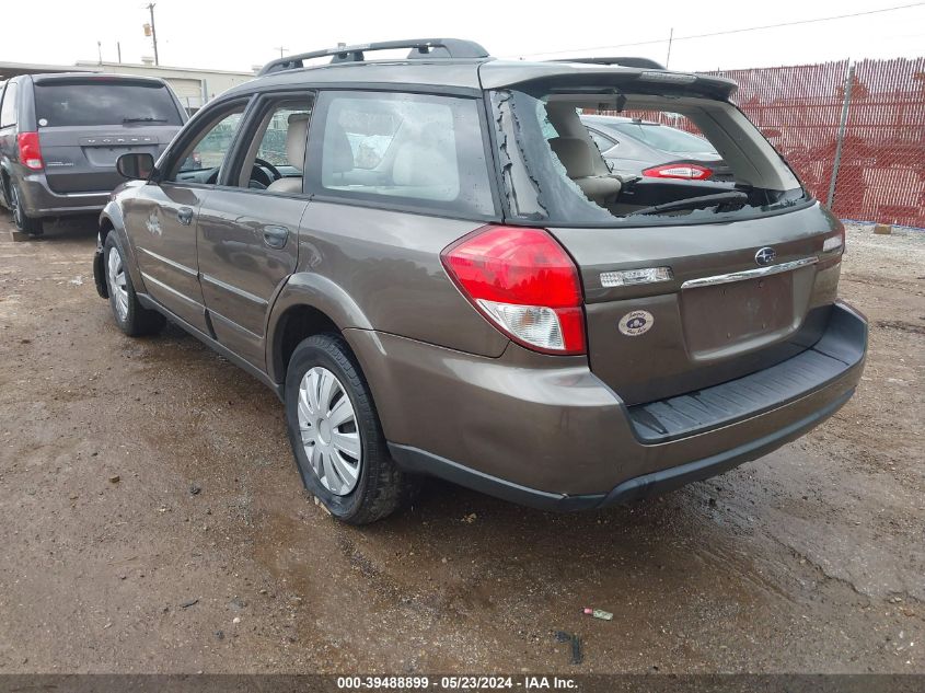 2009 Subaru Outback 2.5I VIN: 4S4BP60C097342033 Lot: 39488899