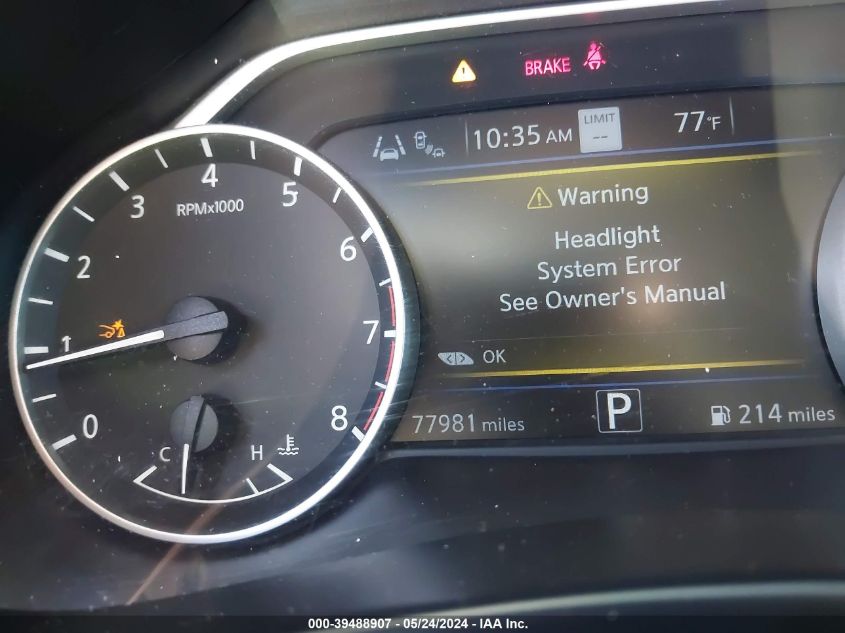 2019 Nissan Murano Sl VIN: 5N1AZ2MS8KN154264 Lot: 39488907