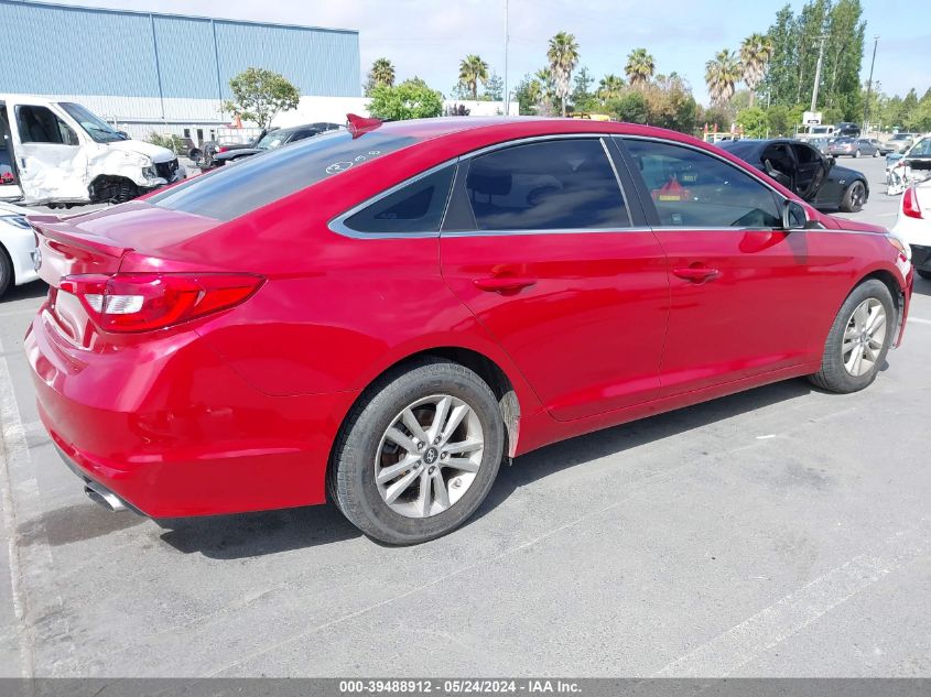 2017 Hyundai Sonata Se VIN: 5NPE24AF9HH582754 Lot: 39488912