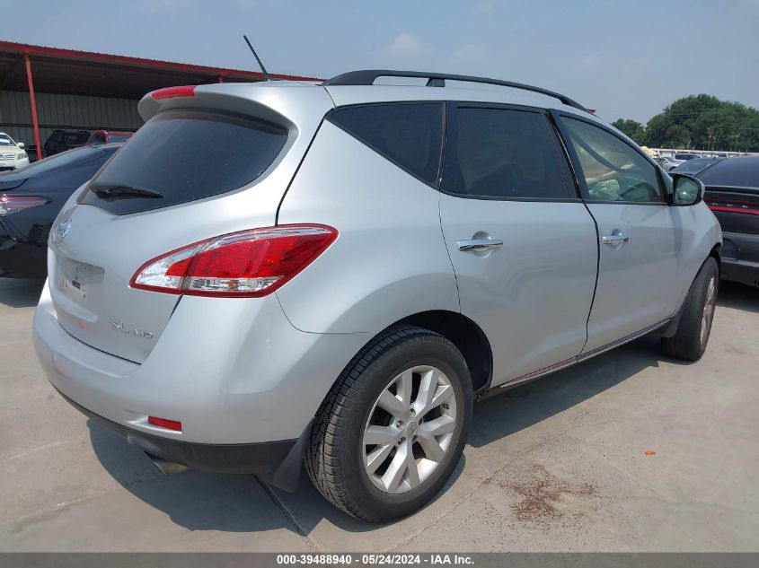 2013 Nissan Murano Sl VIN: JN8AZ1MW7DW319773 Lot: 39488940