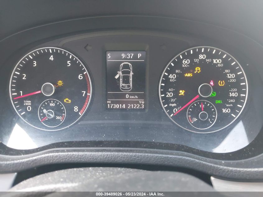 2013 Volkswagen Passat 2.5L Se VIN: 1VWBP7A3XDC081693 Lot: 39489026