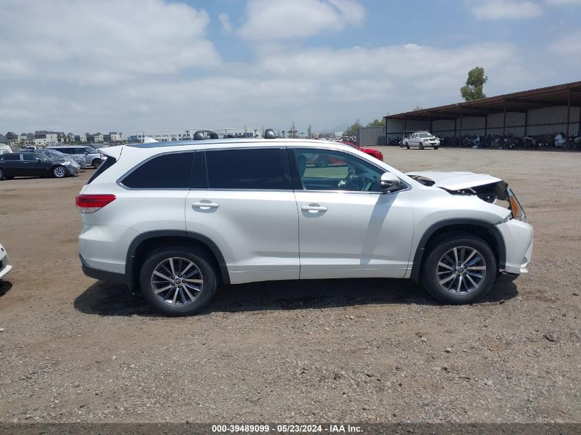 2017 Toyota Highlander Xle VIN: 5TDJZRFH7HS467324 Lot: 39489099