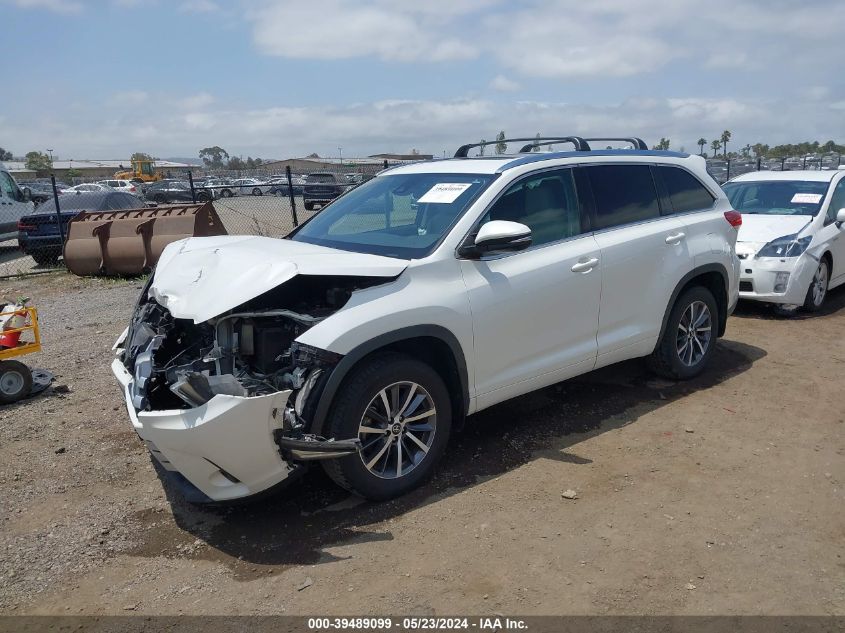 2017 Toyota Highlander Xle VIN: 5TDJZRFH7HS467324 Lot: 39489099