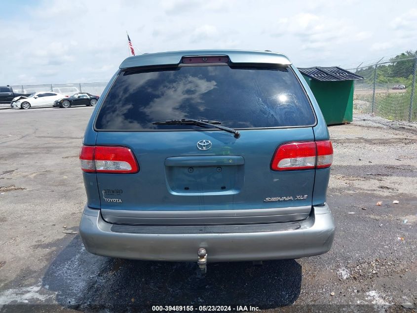 2002 Toyota Sienna Xle VIN: 4T3ZF13C72U454407 Lot: 39489155