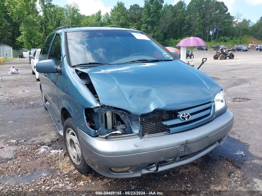 2002 Toyota Sienna Xle VIN: 4T3ZF13C72U454407 Lot: 39489155