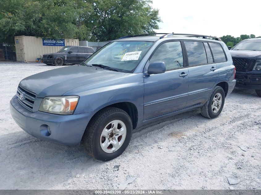 2004 Toyota Highlander VIN: JTEGD21A340101167 Lot: 39489208