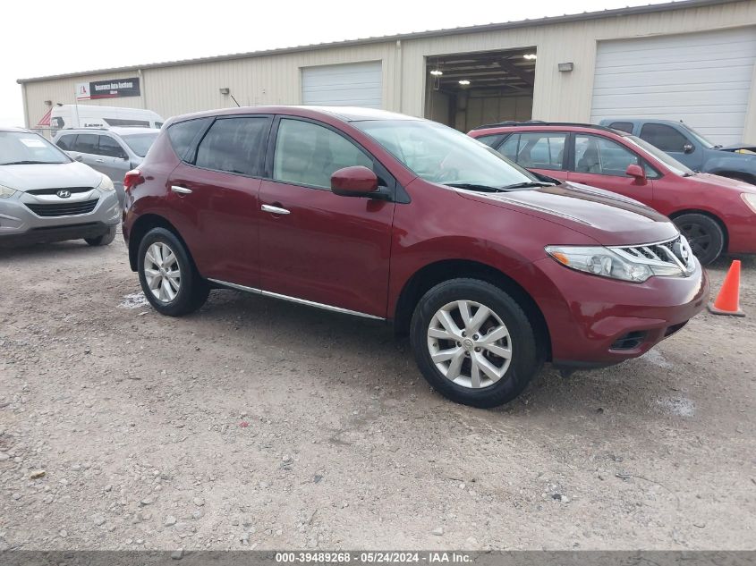 2012 Nissan Murano S VIN: JN8AZ1MU0CW110016 Lot: 39489268