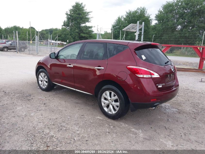 2012 Nissan Murano S VIN: JN8AZ1MU0CW110016 Lot: 39489268