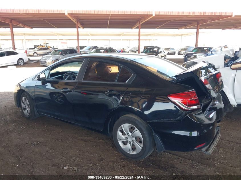 2013 Honda Civic Lx VIN: 19XFB2F55DE044527 Lot: 39489283