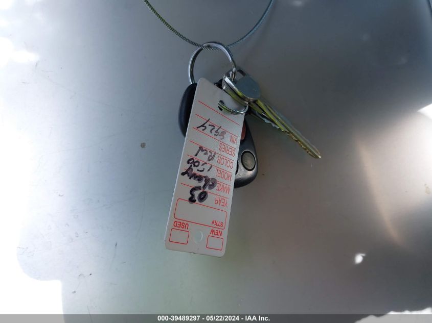 2003 Chevrolet Silverado 1500 Ls VIN: 2GCEC19VX31298924 Lot: 39489297