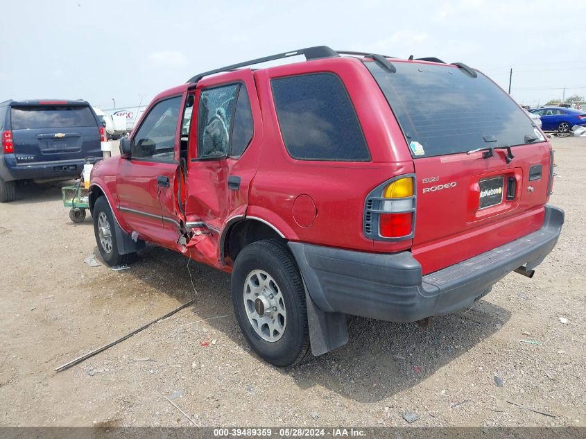 1998 Isuzu Rodeo Ls/S VIN: 4S2CK58W0W4336637 Lot: 39489359