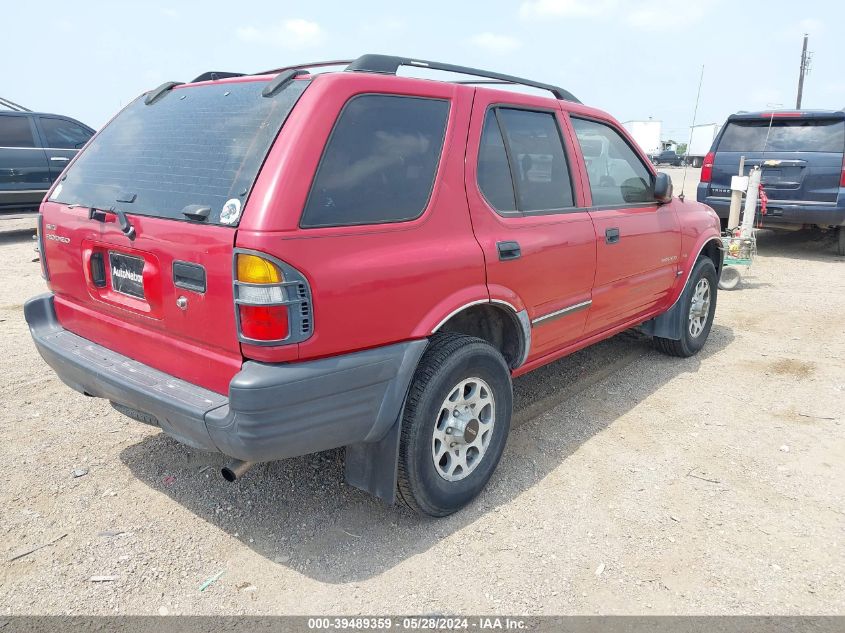 1998 Isuzu Rodeo Ls/S VIN: 4S2CK58W0W4336637 Lot: 39489359