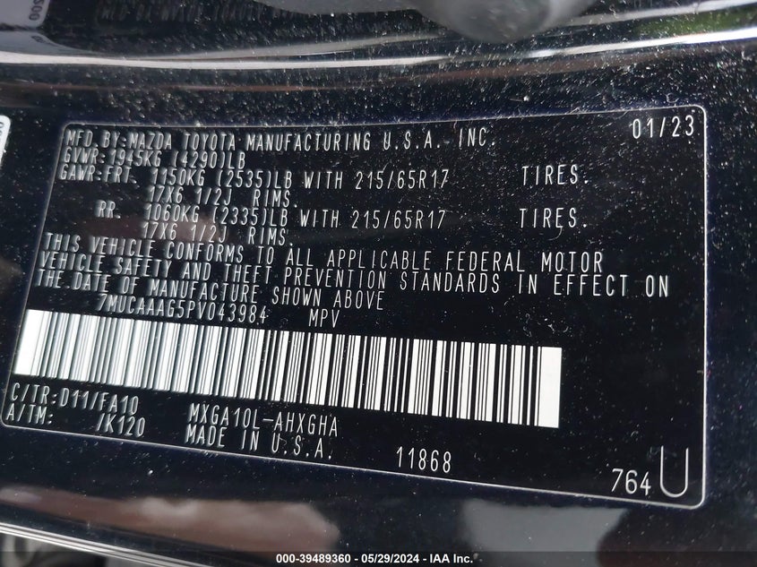 2023 TOYOTA COROLLA CROSS LE - 7MUCAAAG5PV043984